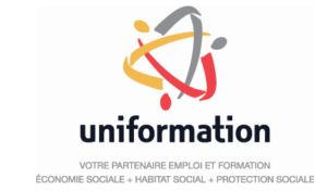 Logo UNIFORMMATION - votre partenaire emploi et formation, économie sociale + habitat social + protection sociale