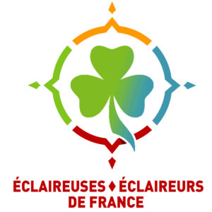 Logo trèfle + bousole éclaireuses et éclaireurs de france