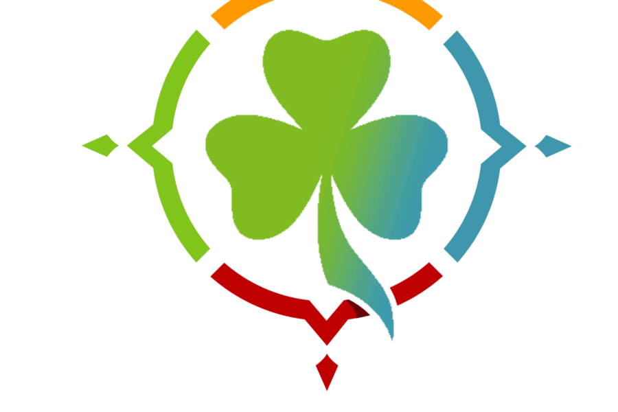 Logo trèfle + bousole éclaireuses et éclaireurs de france