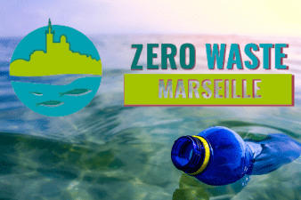 Logo Zero Waste pour PE LMA PACA - bouteille plastique à la mer