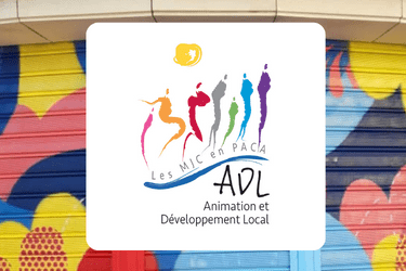 ADL PACA - logo sur fond peinture murale - portail de l'emploi associatif Mouvement associatif PACA