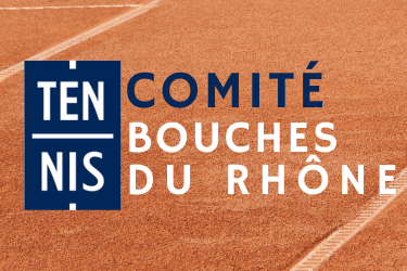 Tennis - comité des bouches du rhône - sur fond de terre battue