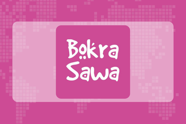 Logo BOKRASAWA sur fond rose